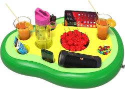 Antika - DIVEBLAST: Avocado Floating Drink Holder for Pool, Hot Tub Accessories for Adults - Pool Drink Holder Floats, Swimming Pool Accessories for Adults, Drink Floaties for Pool, Pool Drink Floats (Green) - kitantik - kitaLog