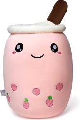 Antika - Storagex Cute Boba Plush 13.7 Inch,Kawaii Bubble Tea Plush Pillow for Boys Girls,Soft Squishy Milk Tea Stuffed Food Plushies Large Plush Toy Gifts for Kids Teens Adults Pink - kitantik - kitaLog