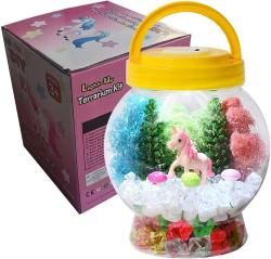 Antika - Light-Up Terrarium Kit for Girls DIY Toy - Unicorn Terrarium Craft Nightlight Gift for 6 Years Old Kids Girls Age 5 6 7 8 9 10, Unicorn Stuff, Bedroom Decor (Pink Unicorn) - kitantik - kitaLog