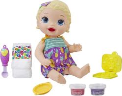 Antika - Baby Alive Super Snacks Snackin&rsquo; Lily Baby: Blonde Baby Doll That Eats, with Reusable Doll Food, Spoon and 3 Accessories, Perfect Doll for 3 Year Old Girls and Boys and Up - kitantik - kitaLog