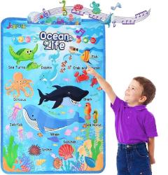 Antika - Electronic Interactive Ocean Life Wall Chart, Talking Music Marine Animal Learning Poster, Preschool Early Education Toys for Toddlers, Gifts for Age 2 3 4 5 Years Old Boys Girls Kids - kitantik - kitaLog