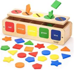 Antika - Boby Montessori Sorting Toys for Toddlers 1-3 Year Old, Wooden Color & Shape Sorter Box for Boy Girl Kids Birthday Gifts, Toddler Sensory Learning & Education Toys Age 1-2-3-4 Baby 12-18 Months - kitantik - kitaLog
