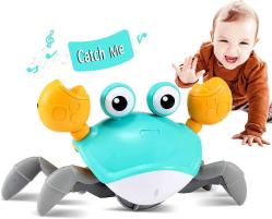 Antika - Baby Toys Infant Crawling Crab: Tummy Time Toy Gifts 3 4 5 6 7 8 9 10 11 12 Babies Boy Girl 3-6 6-12 Learning Crawl 9-12 12-18 Walking Toddler 36 Months Old Music Development Interactive Birthday Gift - kitantik - kitaLog