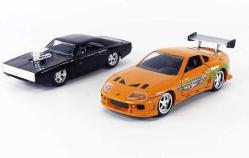 Antika - Jada Toys Fast & Furious Dom's Dodge Charger R/T & Brian's Toyota Supra 1:32 Die-Cast Vehicle (26063) - kitantik - kitaLog