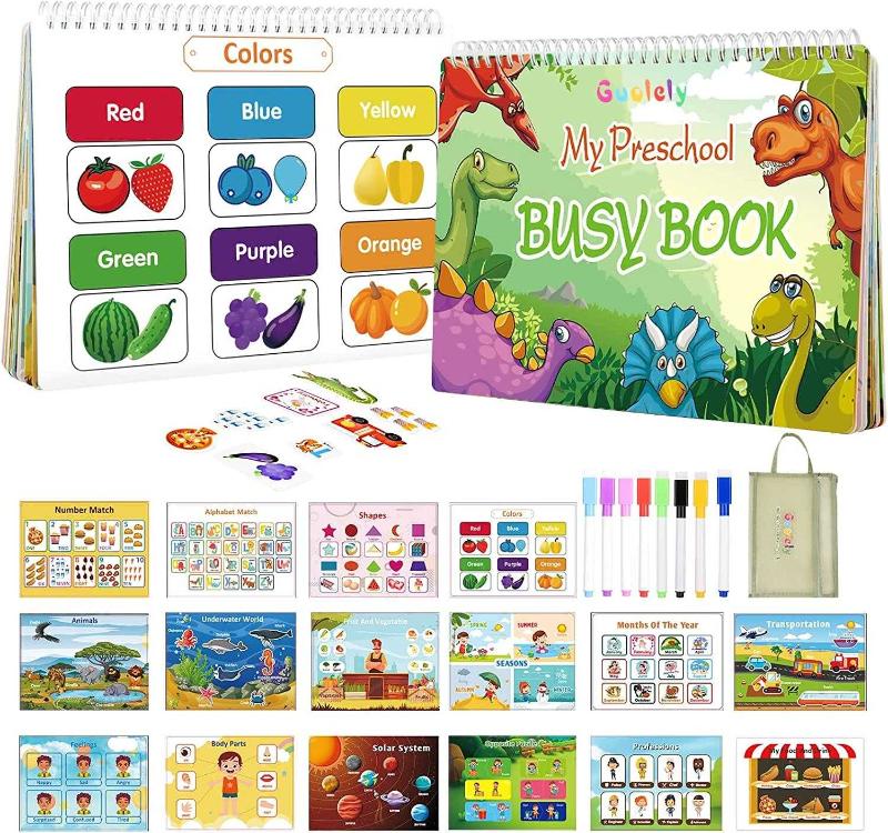 Guolely Busy Board Montessori Toy for 1 - 4 Years Old Toddlers