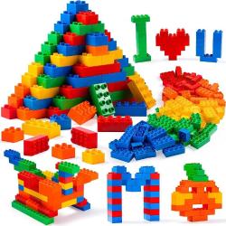 Antika - JOYIN 100 Pcs Building Blocks, Building Bricks, Toddler Classic Basic Big Duplicate Blocks, 50 Square and 50 Rectangle Toys Set for Ages 2 3 4 5 Year Old Boys Girls Christmas Birthday Gift - kitantik - kitaLog