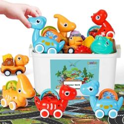 Antika - Luvios Dinosaur Car Toys for 1 Year Old Boy Gifts,Baby Toys 12-18 Months with Playmat and Storage Bin,Dinosaur Toddler Toys Age 1-2,Infant Toys for 1 2 3 Year Old Boys Girls Birthday Gifts(10 Sets) - kitantik - kitaLog