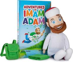 Antika - Adventures of Imam Adam a Plush Doll with Hardcover Book, Removable Bag and Prayer Rug - Islamic Kids Toy - Ramadan - kitantik - kitaLog