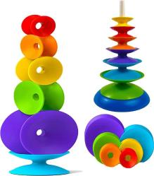 Antika - Rainbow Stacking Toy - Spinner Toy for Kids , One Year Old Baby Spinning Toy , sit and Spin Toys for Toddlers 1-3 , Brain Early Learning Toys , Ring Stacker Baby Toy 6 to 12 Months - kitantik - kitaLog
