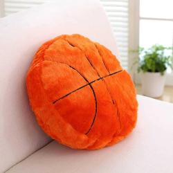 Antika - Jetec 2 Pcs Sports Pillow Fluffy Soft Throw Pillow Cute Shaped Sports Decor Round Plush Pillow Sport Theme Cushion Stuffed Pillow for Bedroom Decoration (Basketball) - kitantik - kitaLog
