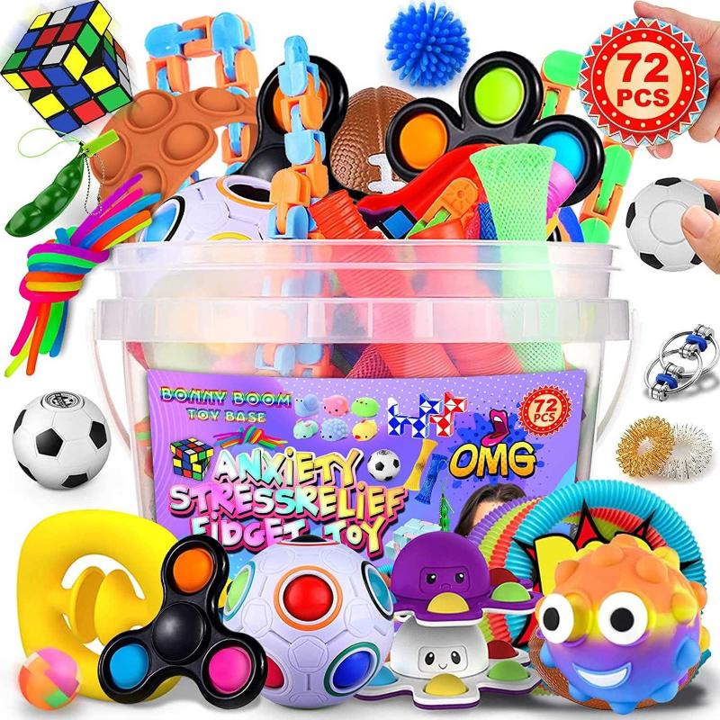 50 Pack Mini Fidget Spinner Toys,Stress Relief Sensory Toys,Birthday Gifts  Party Favors for Kids Teens Adults,Easter Basket Pinata Goodie Bag