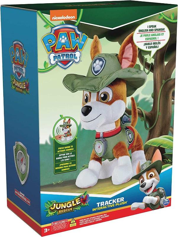 Paw Patrol Talking Tracker 12-Inch Tall Toy with Music, Sounds and Bilingual Phrases Stuffed Animals, Kids Toys for Ages 3 and - Antika ve - kitantik | #16332304044317