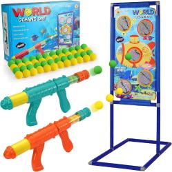 Antika - ThinkMax Shooting Game Toy for 5 6 7 8 9 10+ Years Olds Boys Girls, 2 Foam Ball Popper Air Toy Guns with Standing Shooting Target and 48 Foam Balls, Indoor Outdoor Activity Game for Kids - kitantik - kitaLog