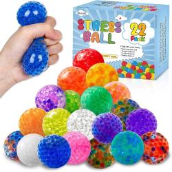 Antika - INSCRAFT 22 Pack Stress Balls Set for Kids and Adults, Squishy Fidget Toys with High Resistance, Anxiety Calming Autism ADD/ADHD Sensory Balls - kitantik - kitaLog