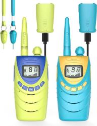 Antika - QNIGLO Rechargeable Walkie Talkies for Kids, 22 Channels and 2 Miles Walkie Talkies for Kids, VOX Function& Clear Sound Kids Walkie Talkies, Ideal Outdoor Camping Toys for Kids Age 3+ - kitantik - kitaLog