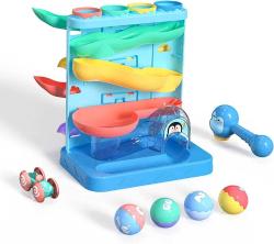Antika - Almond Island 2 in 1 Pound a Ball Toy & Car Ramp Race Track, Toddler Toys Age 1 2 3 for Boys and Girls, Montessori Toys for STEM, Cause and Effect Development, Birthday Gift for Kids - kitantik - kitaLog