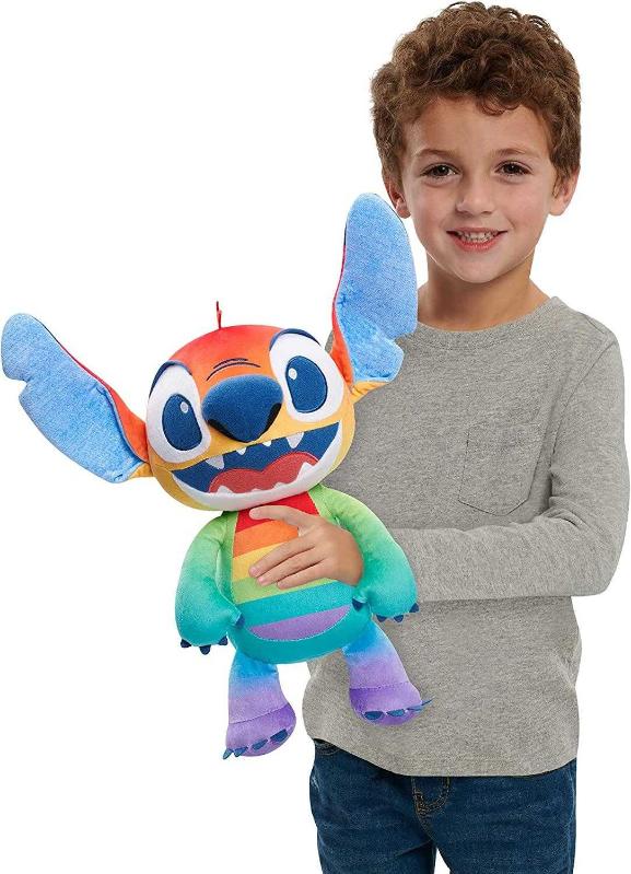 Disney Pride Large Plush ? Stitch Officially Licensed Kids Toys for 平行輸入 Disney Plush - Stitch Pride Rainbow Shirt and Sunglasses