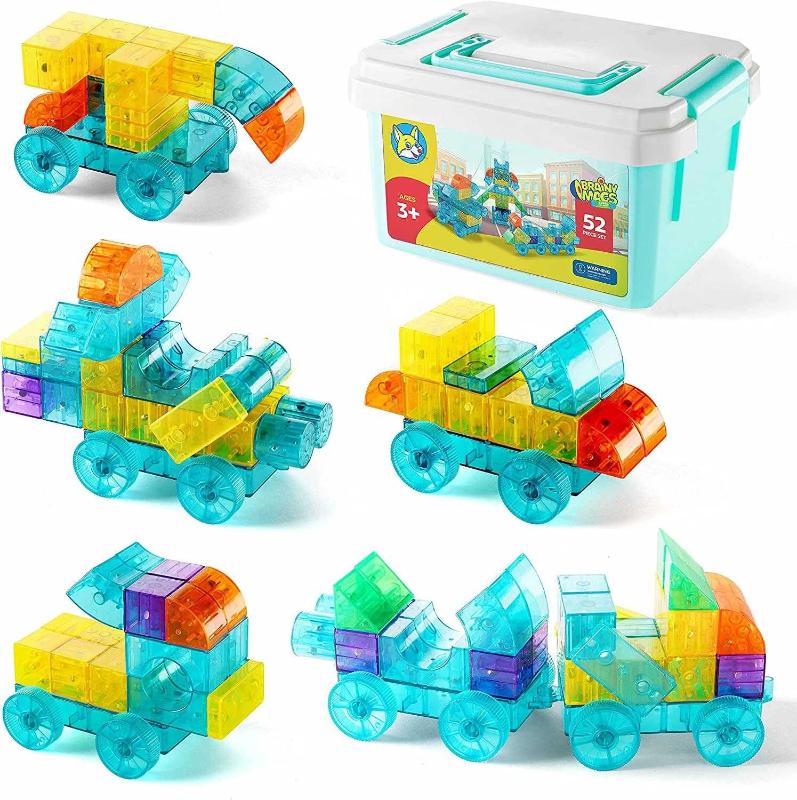 Antika - Play Brainy 52-Piece Magnetic Cubes Set - 3D Transparent