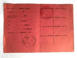 1950 - 1954 Seçmen kartı / Mimar Cemil TOROL
