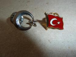 TÜRK BAYRAĞI YAKA ROZETİ LOTU 2 ADET