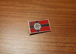 İKİNCİ DÜNYA SAVAŞI ALMANYA - NAZİ BAYRAK ROZETİ - MADALYA B8909