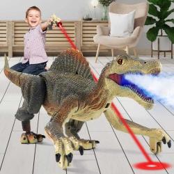 Antika - Mini Tudou Remote Control Dinosaur Toys,RC Walking Robotic Dinosaur Toy w/ Light Chasing Remote Control,Auto Spraying and Roaring,Jurassic Spinosaurus Dinosaur Toys for Kids Boys 4 5 6 7 8-12 Year Old - kitantik - kitaLog