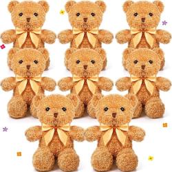 Antika - HyDren 8 Packs Cute Bear Stuffed Animals 12 Inch Soft Bear Plush Stuffed Bears Plush Dolls with Bow Ties for Kids Boys Girls Baby Shower Birthday Party Gift Favors (Brown) - kitantik - kitaLog