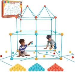 Antika - Kids Fort Building Kit 146 Pcs-Creative Play Tent for 4,5,6,7,8 ,9,10,11,12 Years Old Boy & Girls STEM Building Toys DIY Castles Tunnels Cave Rocket Tower Indoor & Outdoor - kitantik - kitaLog