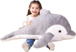 Antika - IKASA Large Dolphin Stuffed Animal Plush Toy,Giant Dolphin Cute Jumbo Soft Toys,Huge Big Size Fluffy Plushy Fat Marine Ocean Sea Life Plushie,Gifts for Kids Girls Girlfriend (39 inches, Gray) - kitantik - kitaLog