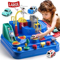 Antika - Kids Adventure Toy for 3 4 5 6 Year Old Boys Girls - Race Track Car Toys for Boys Age 3, Car Toys for Toddlers 2-4 Years, Educational Puzzles City Car Rescue Playsets Christmas Birthday Gifts - kitantik - kitaLog