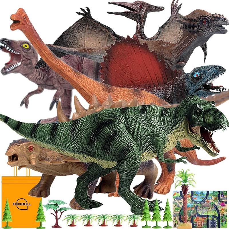 Large dinosaur hot sale toy set