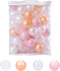 Antika - TRENDPLAY Pit Ball for Baby Toddlers Pet Fun Toys for Ball Pit Pool Playpen, Indoor Outdoor Play with Storage Bag, Pack of 100, Pink+Gold+White+Transparent （Ball Pit Not Include） - kitantik - kitaLog