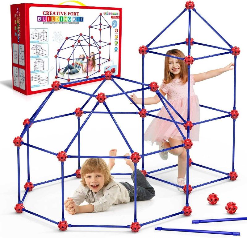 Fort Building Kit for Kids,STEM Construction Toys, Educational Gift for 4 5  6 7 8 9 10 11 12 Years Old Boys and Girls,Ultimate Creative Set for Indoor