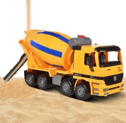 Antika - BEEMO Cement Mixer Toy Truck for Kids 15" Push and Go Sand Construction Vehicle for Toddlers Boys & Girls Realistic Play Mixer Birthday Party Gift - kitantik - kitaLog