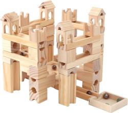 Antika - Wooden Marble Run for Kids Ages 4-8, 80 Pieces Wood Building Blocks Toys and Construction Play Set, Marble Track Maze Game STEM Learning Toys Gifts for Boys Girls (80pc Set) - kitantik - kitaLog