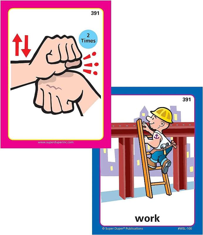 Super Duper Publications| 400 American Sign Language (ASL) Flash Cards Fun  Deck Educational Learning Resource for Children Antika ve Koleksiyon  kitantik #16332304053049