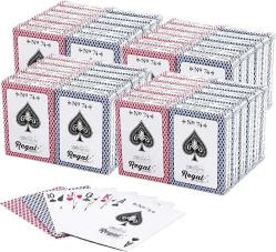 Antika - Regal Games &ndash; Bulk Playing Cards -4 Sets of 12 -Red and Blue -48 Pack -Poker Size, Standard Index -for Blackjack, Euchre, Canasta Card Game -Perfect for Large Events, Bulk Purchasing - kitantik - kitaLog