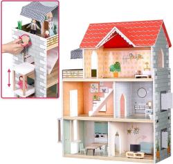 Antika - Giant bean Wooden Doll House, 2.6-ft Tall DIY Miniature Dollhouse Kit with Elevator, Doorbell & Light, 15 Pieces Furniture, Large Toy Gift for Kids Girls Ages 3+ - kitantik - kitaLog