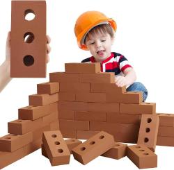 Antika - DEEKIN 30 Pack Foam Brick Building Blocks for Kids Thick Cinder Blocks Foam Blocks Large Fake Brick Foam Construction Blocks Toy Stacking Block for Stacking and Construction, 8 x 4 x 2.4 Inch - kitantik - kitaLog