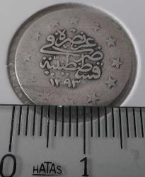 SULTAN II.ABDÜLHAMİT 1293-17 GÜMÜŞ ORJİNALL 2 KURUŞ ÇOK TEMİZ 1TT2S ÇOK NADİR