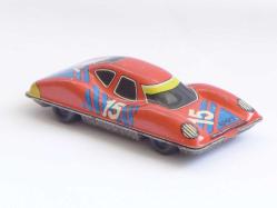 Eski Teneke Oyuncak Spor Araba -Vintage Teneke Araba -Antika Oyuncak Koleksiyon