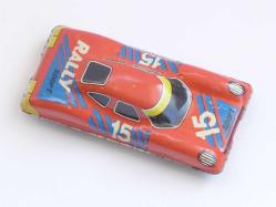 Eski Teneke Oyuncak Spor Araba -Vintage Teneke Araba -Antika Oyuncak Koleksiyon