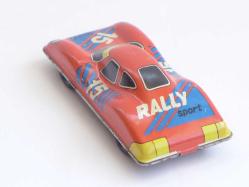 Eski Teneke Oyuncak Spor Araba -Vintage Teneke Araba -Antika Oyuncak Koleksiyon