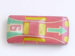 Eski Teneke Oyuncak Spor Araba -Vintage Teneke Araba -Antika Oyuncak Koleksiyon