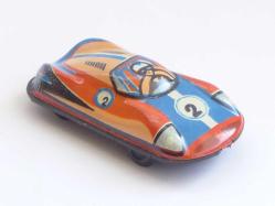 Eski Teneke Oyuncak Spor Araba -Vintage Sovyet Rus Teneke Araba -Antika Oyuncak Koleksiyon