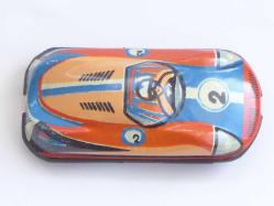 Eski Teneke Oyuncak Spor Araba -Vintage Sovyet Rus Teneke Araba -Antika Oyuncak Koleksiyon