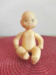 1950'LERDEN ÇOK NADİR SOVYET RUSYA PLASTİK OĞLAN BEBEK OYUNCAK 13 CM