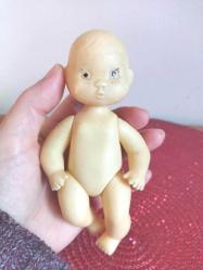 1950'LERDEN ÇOK NADİR SOVYET RUSYA PLASTİK OĞLAN BEBEK OYUNCAK 13 CM