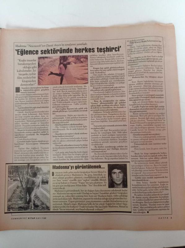 Cumhuriyet Kitap 12 Kasım 1992 Sayı 142 Madonna nın Sex  