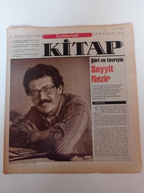 Cumhuriyet Kitap 3 Ağustos 1995 Sayı 285 Seyyit Nezir  